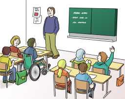 Klassenzimmer in einer Schule