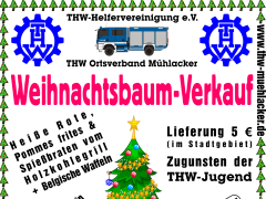 Weihnachtsbaumverkauf der THW-Helfervereinigung Mühlacker e.V.